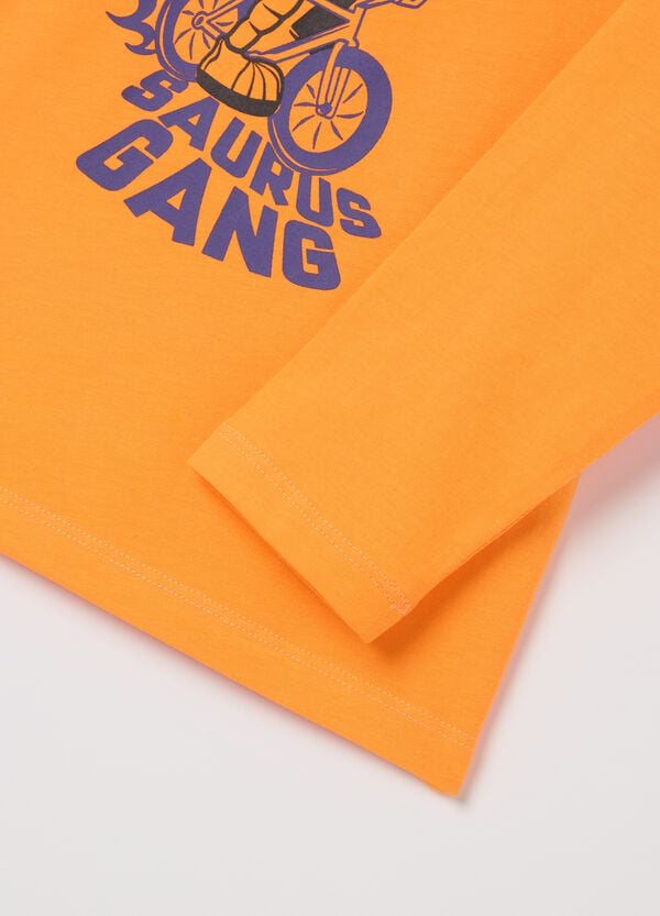 Ovs T-shirt A Maniche Lunghe In Cotone Con Stampa