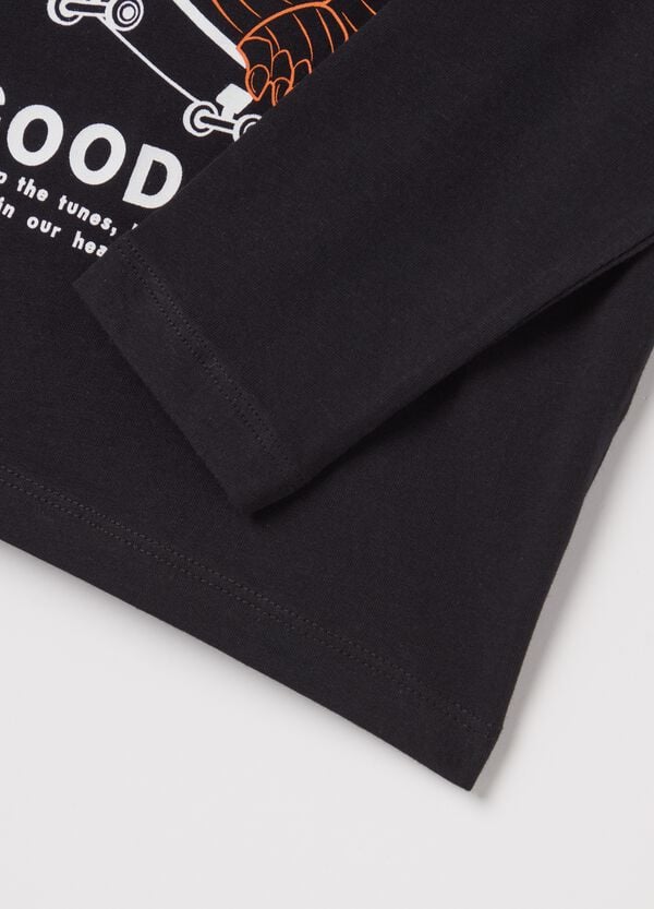 Ovs T-shirt A Maniche Lunghe In Cotone Con Stampa