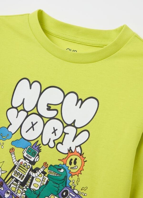 Ovs T-shirt A Maniche Lunghe In Cotone Con Stampa