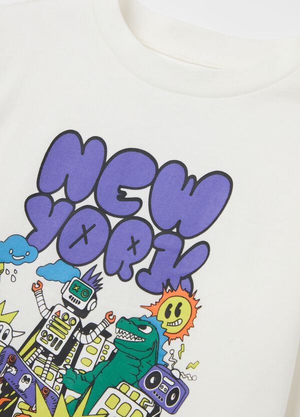 Ovs T-shirt A Maniche Lunghe In Cotone Con Stampa