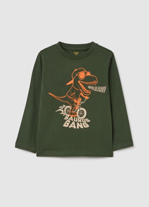 Ovs T-shirt a maniche lunghe in cotone con stampa