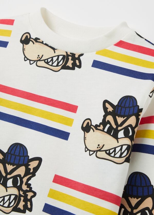 Ovs T-shirt A Maniche Lunghe In Cotone Con Stampa