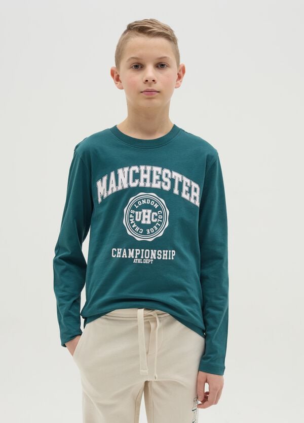 Ovs T-shirt a maniche lunghe in cotone con stampa