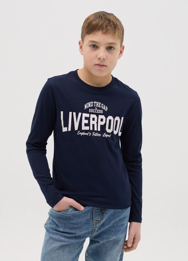 Ovs T-shirt a maniche lunghe in cotone con stampa
