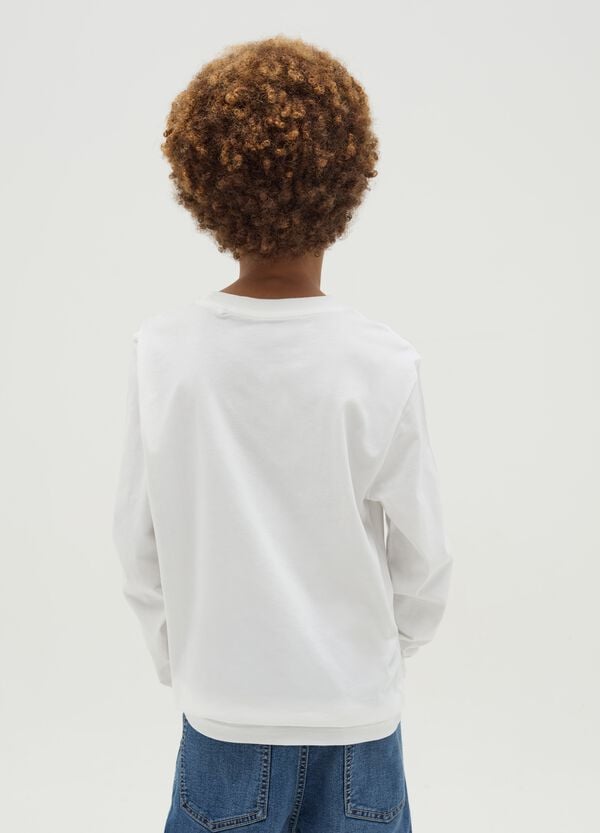 Ovs T-shirt A Maniche Lunghe In Cotone Con Stampa