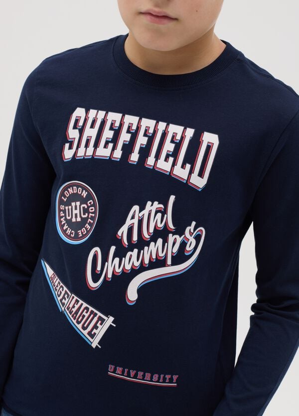 Ovs T-shirt A Maniche Lunghe In Cotone Con Stampa