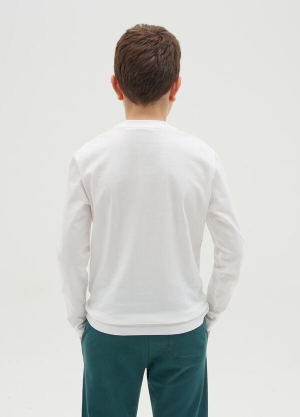 Ovs T-shirt A Maniche Lunghe In Cotone Con Stampa