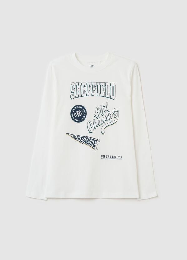 Ovs T-shirt A Maniche Lunghe In Cotone Con Stampa