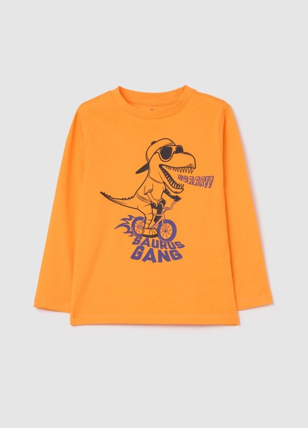 Ovs T-shirt a maniche lunghe in cotone con stampa