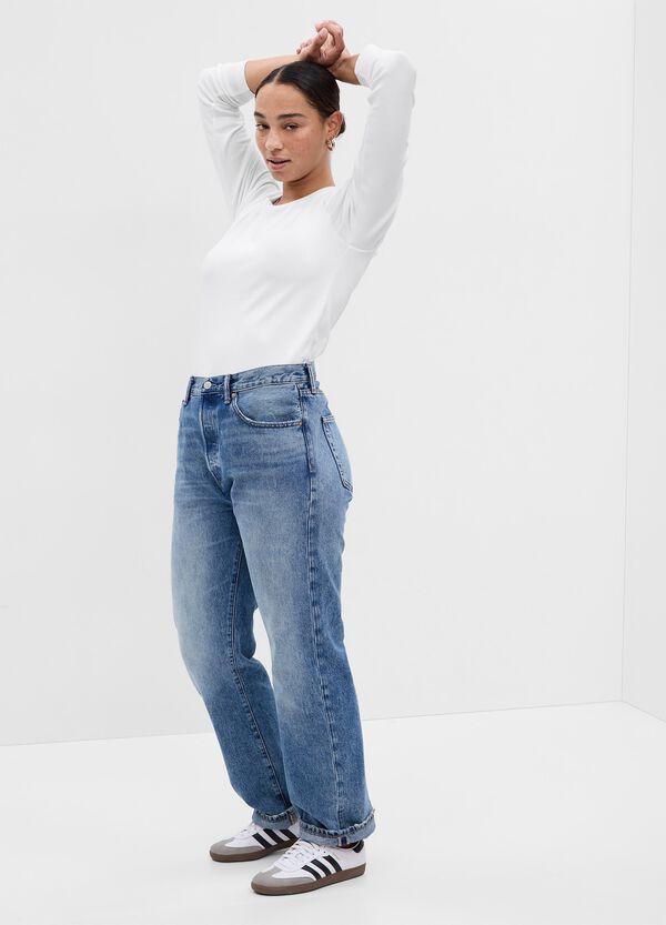 Ovs T-shirt A Maniche Lunghe In Cotone E Modal