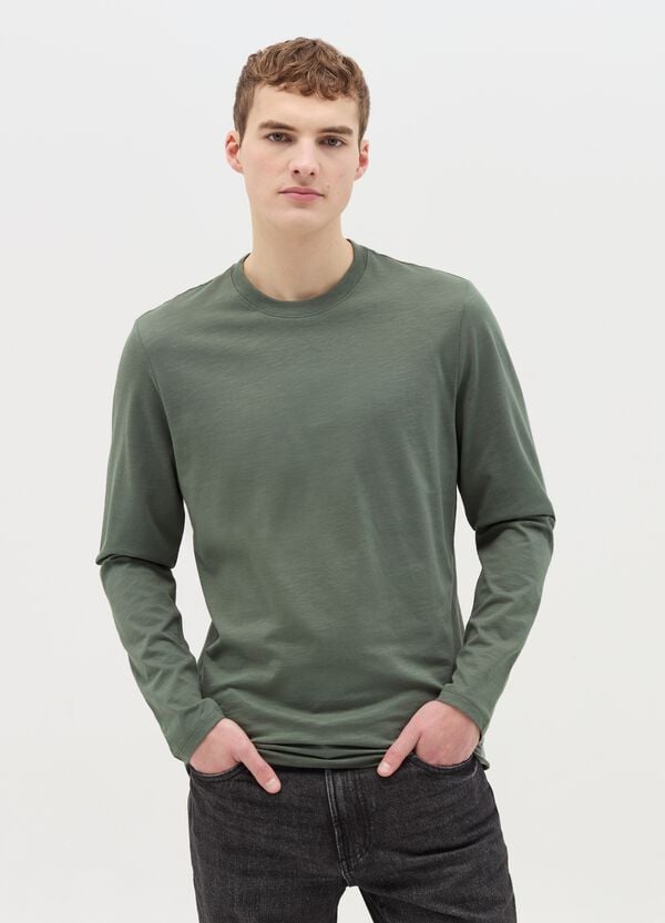 Ovs T-shirt A Maniche Lunghe In Cotone