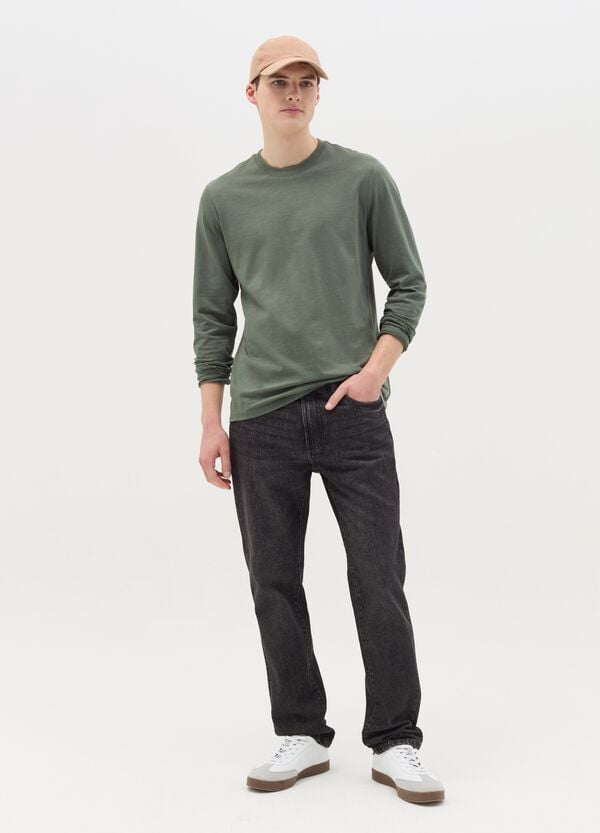 Ovs T-shirt a maniche lunghe in cotone