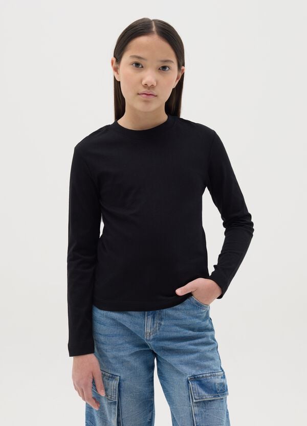 Ovs T-shirt a maniche lunghe in cotone