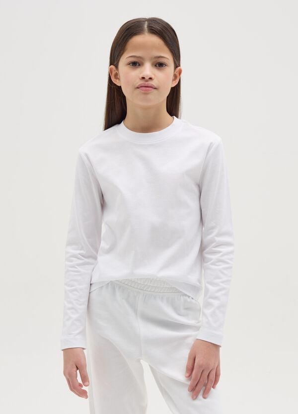 Ovs T-shirt a maniche lunghe in cotone