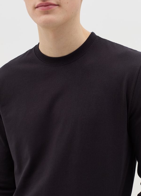 Ovs T-shirt A Maniche Lunghe In Cotone Stretch