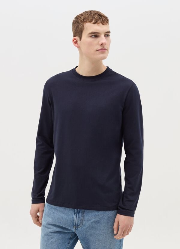 Ovs T-shirt A Maniche Lunghe In Cotone Stretch