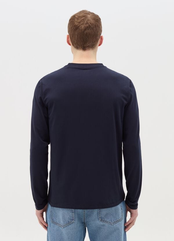 Ovs T-shirt A Maniche Lunghe In Cotone Stretch