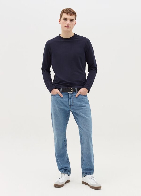 Ovs T-shirt a maniche lunghe in cotone stretch