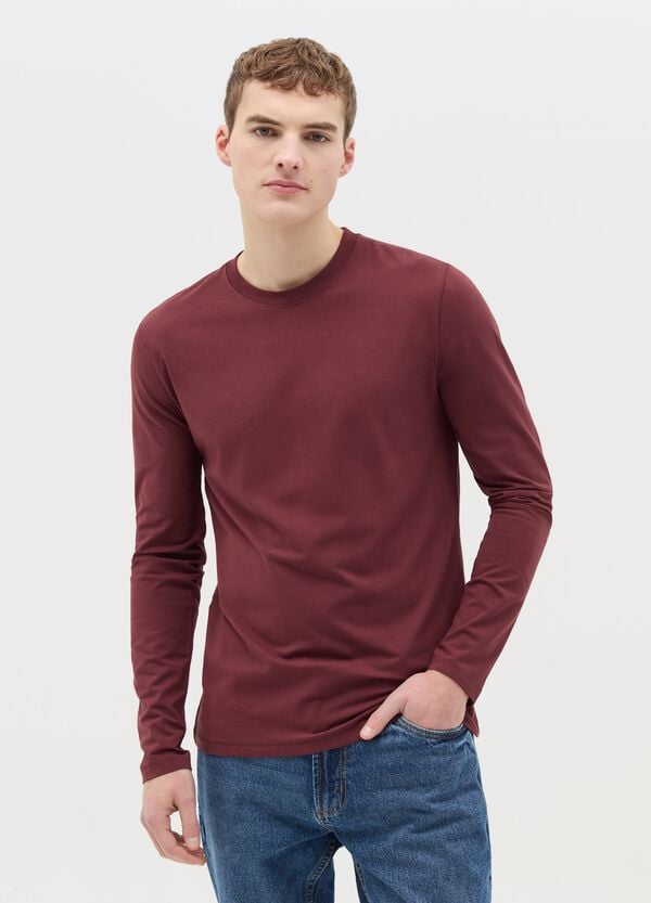 Ovs T-shirt A Maniche Lunghe In Cotone Stretch