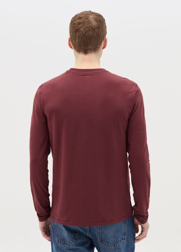Ovs T-shirt A Maniche Lunghe In Cotone Stretch