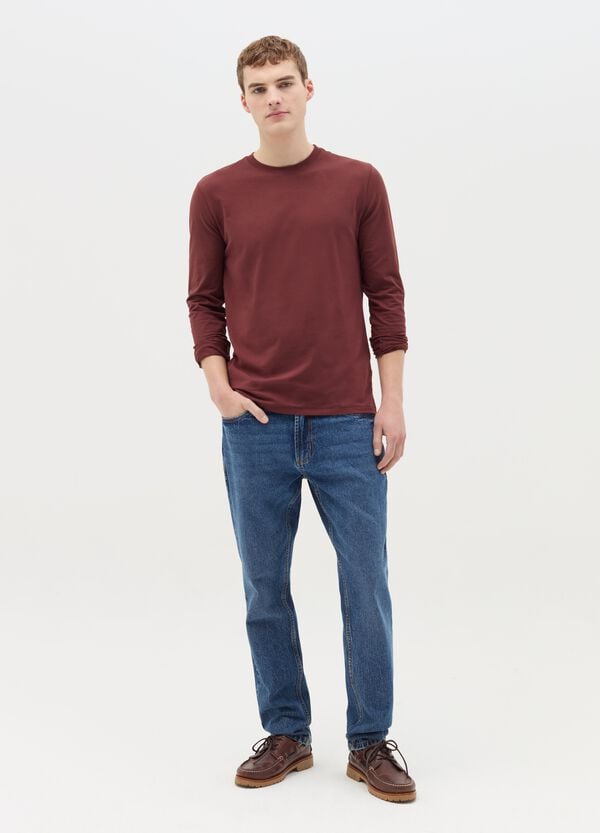 Ovs T-shirt a maniche lunghe in cotone stretch