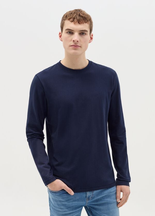 Ovs T-shirt a maniche lunghe in cotone stretch