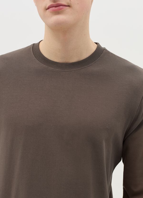 Ovs T-shirt A Maniche Lunghe In Cotone Stretch