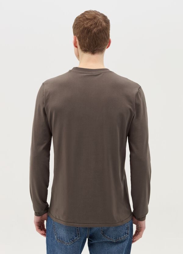 Ovs T-shirt A Maniche Lunghe In Cotone Stretch