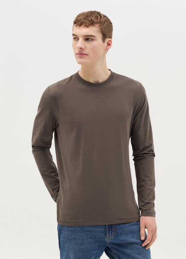 Ovs T-shirt a maniche lunghe in cotone stretch