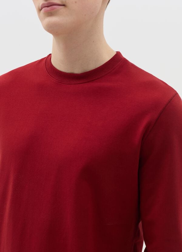 Ovs T-shirt A Maniche Lunghe In Cotone Stretch