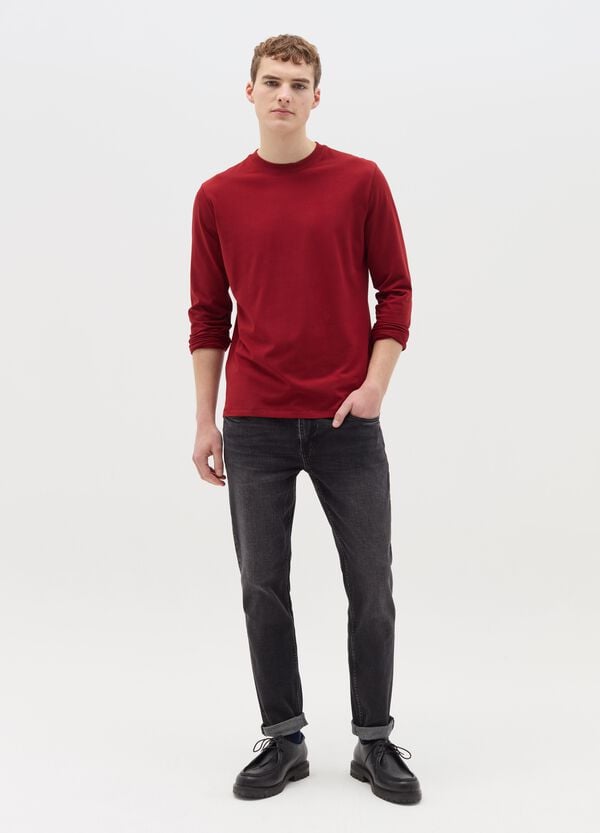 Ovs T-shirt a maniche lunghe in cotone stretch