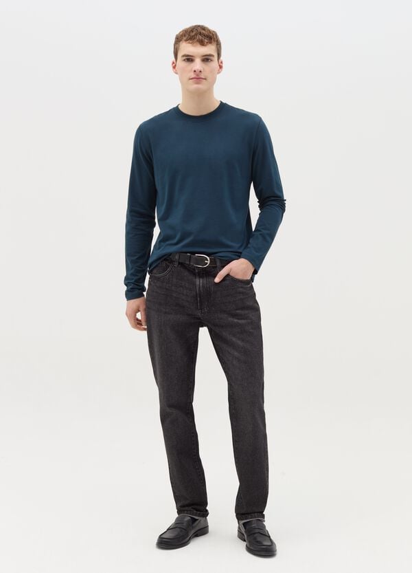 Ovs T-shirt a maniche lunghe in cotone stretch