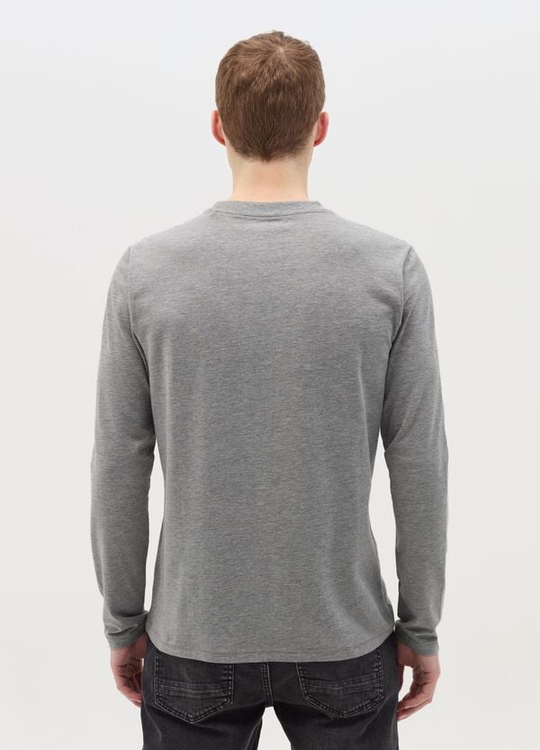 Ovs T-shirt A Maniche Lunghe In Cotone Stretch