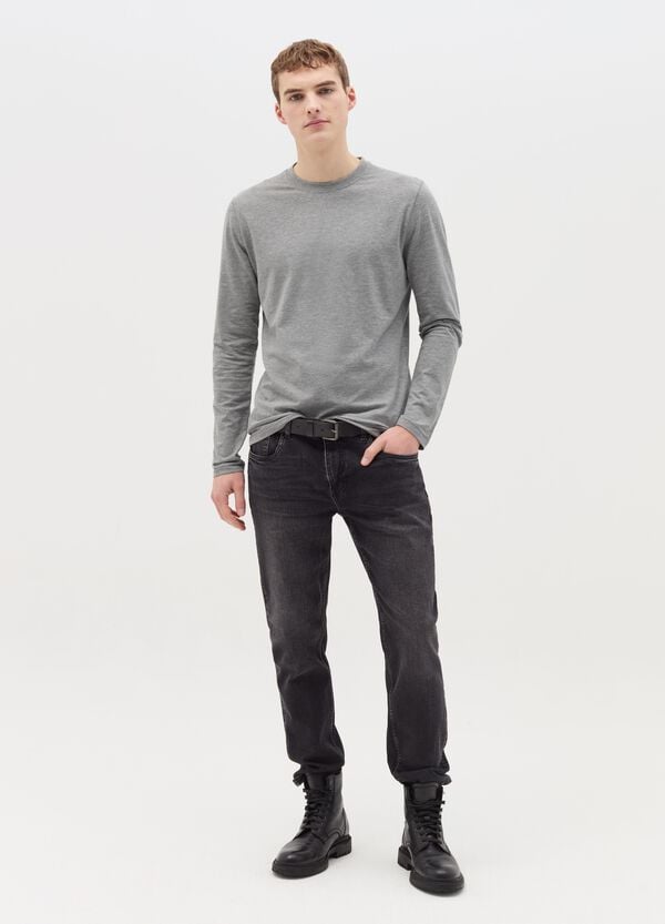 Ovs T-shirt a maniche lunghe in cotone stretch
