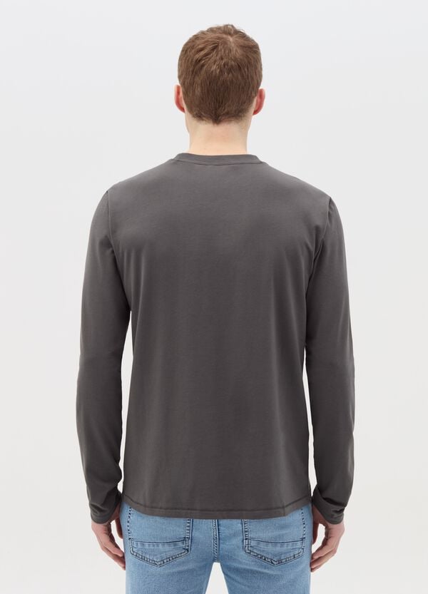 Ovs T-shirt A Maniche Lunghe In Cotone Stretch