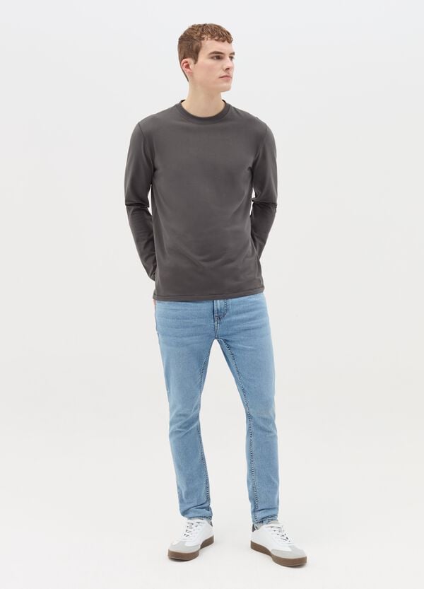 Ovs T-shirt a maniche lunghe in cotone stretch