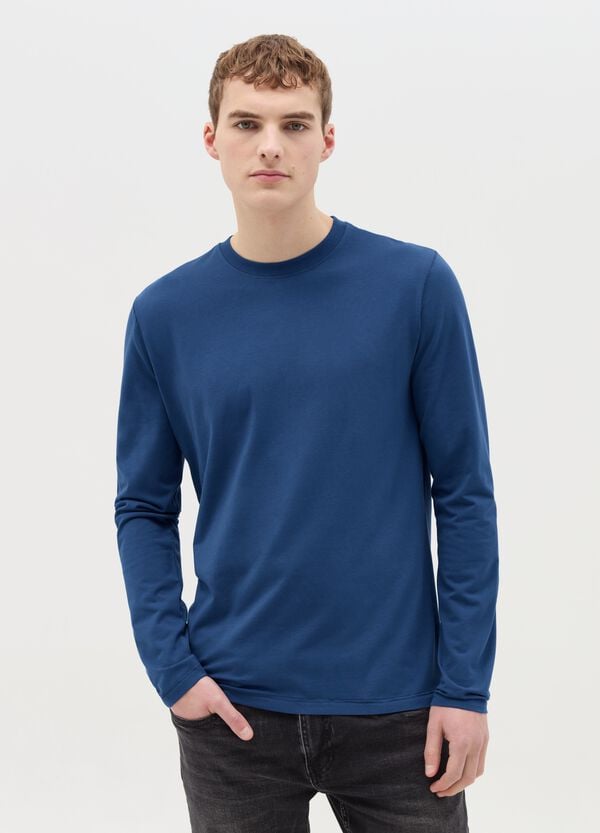 Ovs T-shirt a maniche lunghe in cotone stretch