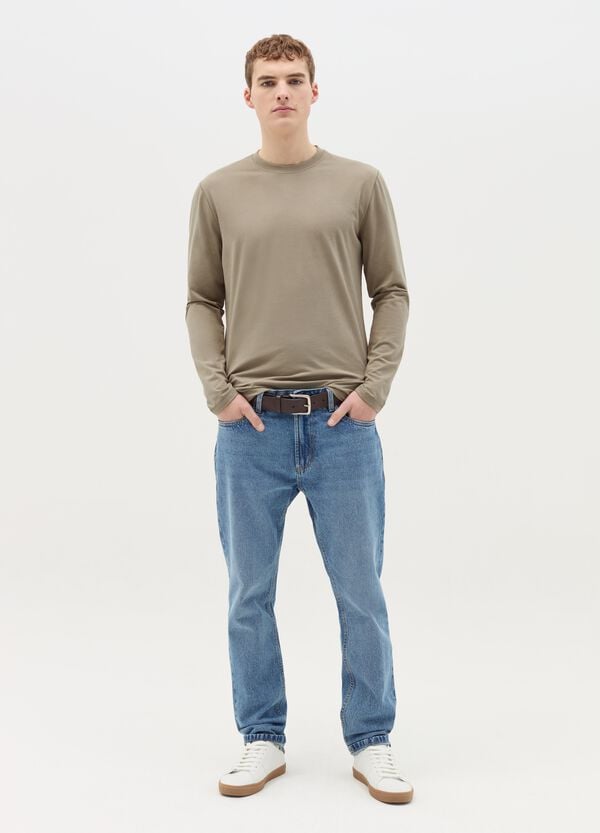 Ovs T-shirt a maniche lunghe in cotone stretch