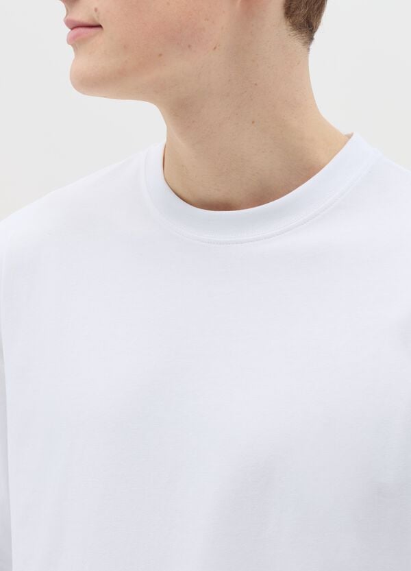 Ovs T-shirt A Maniche Lunghe In Cotone Stretch