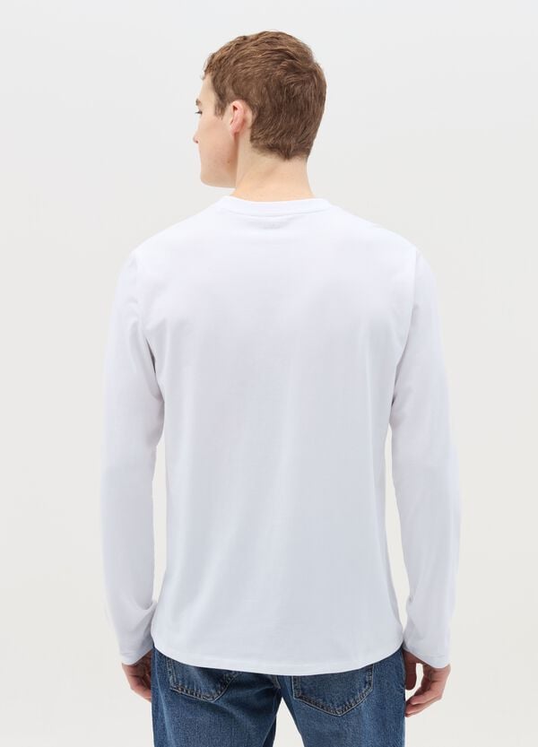 Ovs T-shirt A Maniche Lunghe In Cotone Stretch