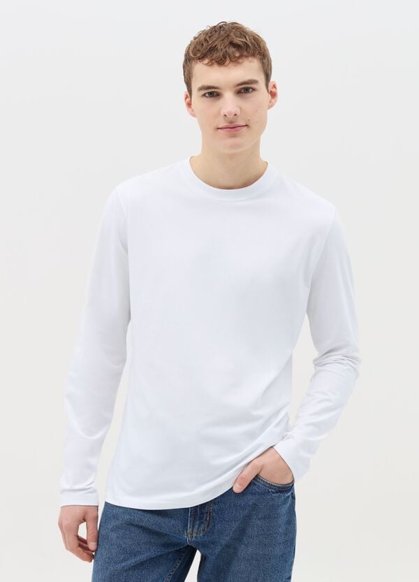 Ovs T-shirt a maniche lunghe in cotone stretch