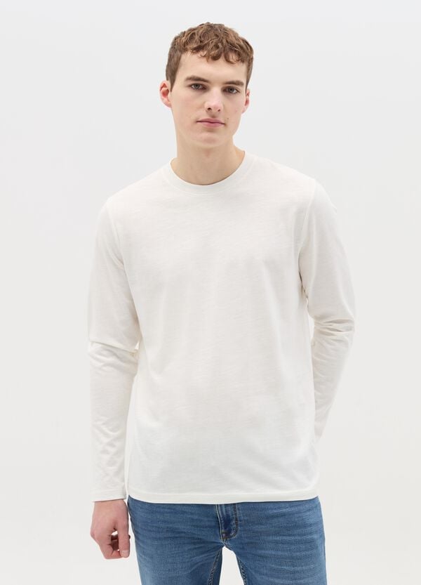Ovs T-shirt a maniche lunghe in cotone