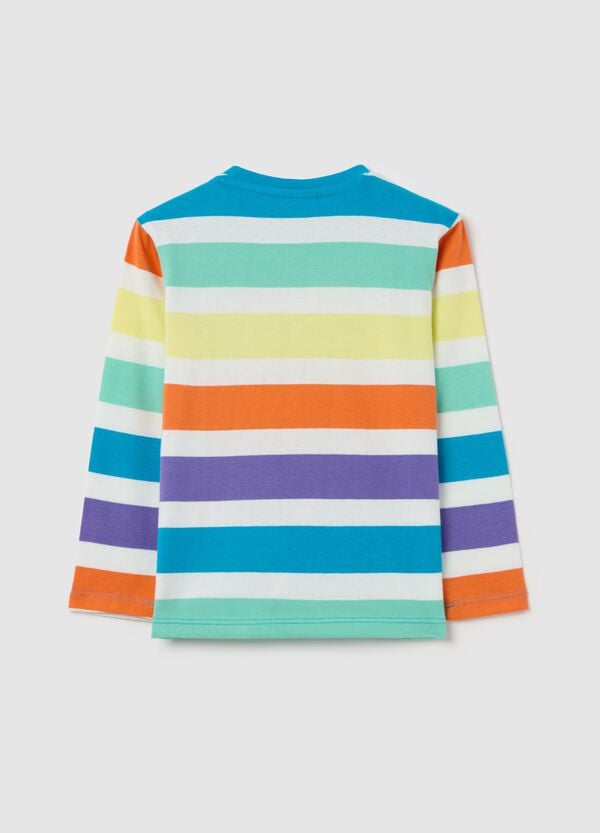 Ovs T-shirt A Maniche Lunghe In Fantasia A Righe