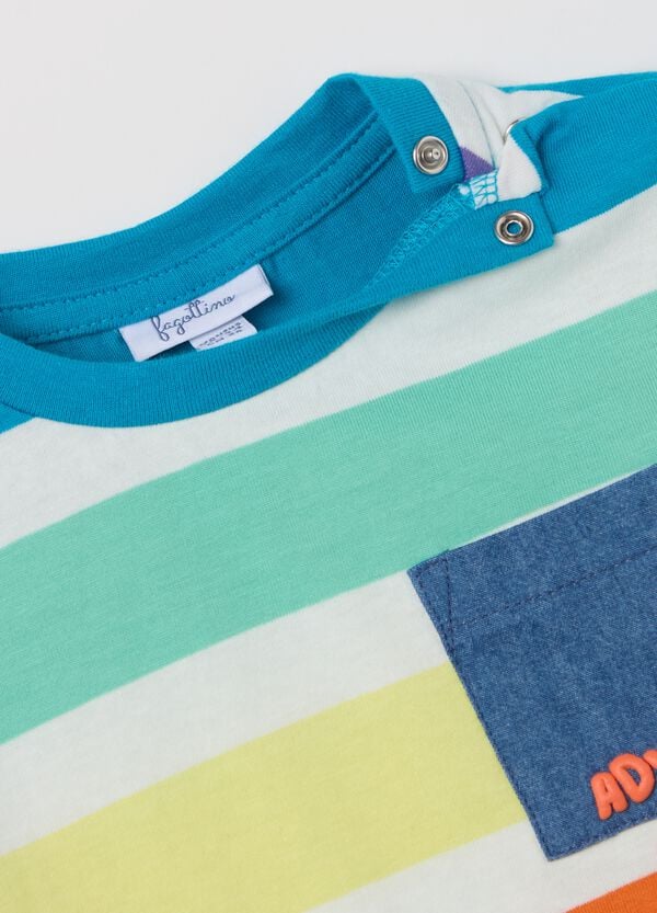 Ovs T-shirt A Maniche Lunghe In Fantasia A Righe