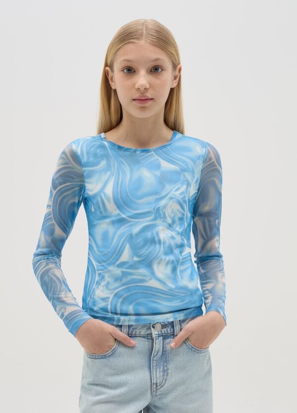 Ovs T-shirt a maniche lunghe in mesh