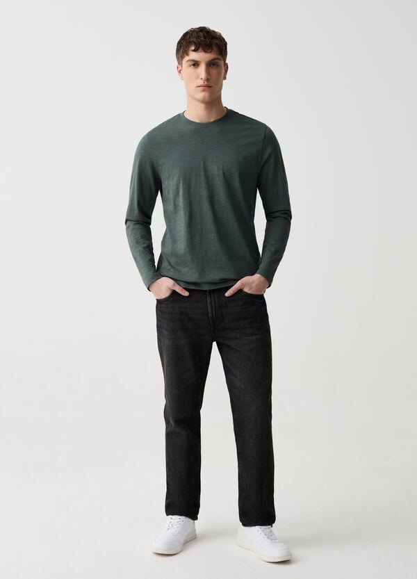 Ovs T-shirt A Maniche Lunghe In Slub Jersey