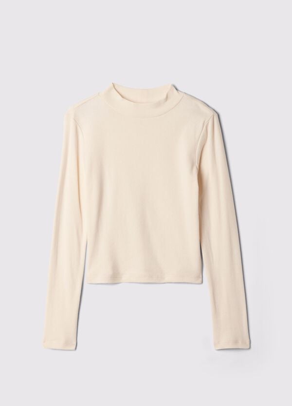 Ovs T-shirt A Maniche Lunghe Mock Neck
