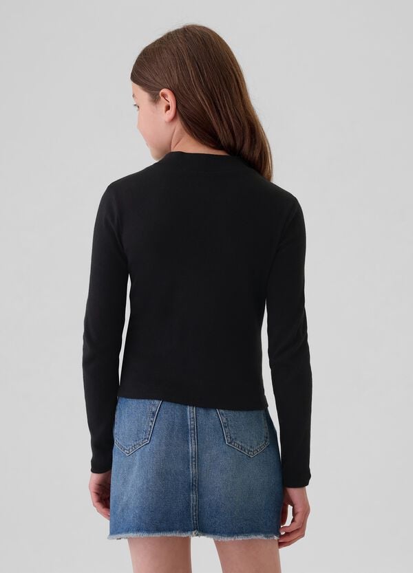 Ovs T-shirt A Maniche Lunghe Mock Neck