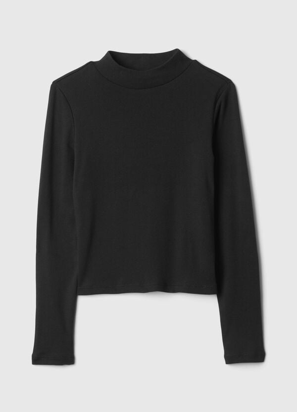 Ovs T-shirt A Maniche Lunghe Mock Neck