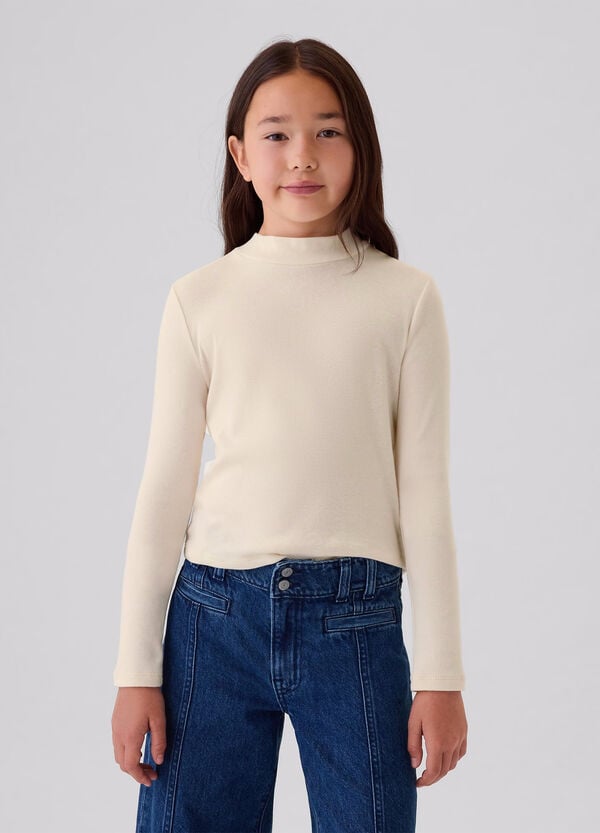 Ovs T-shirt a maniche lunghe mock neck